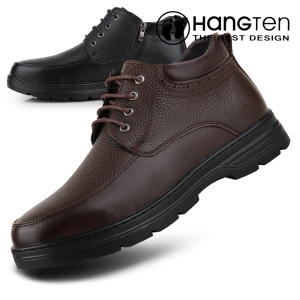 행텐 따뜻한 털안감 천연소가죽 겨울 남성부츠 방한화 겨울신발 방한부츠 지퍼부츠