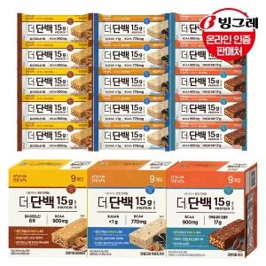 빙그레  더단백 단백질바 3종 27개 골라담기 9개+9개+9개 초코크런치 피넛버터 아몬드쿠키