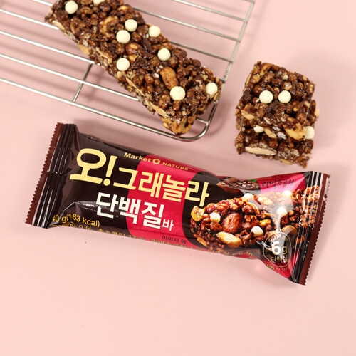 마켓오 오 그래놀라 단백질바 리얼초콜릿맛 40g