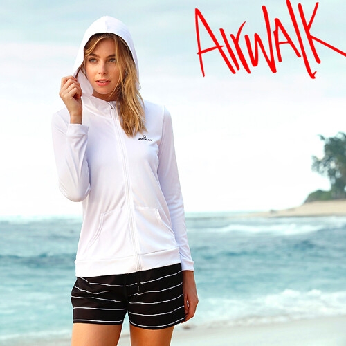 에어워크  여성 래쉬가드세트 2피스 (YAWe5216_WH+LAWe5109_BK)