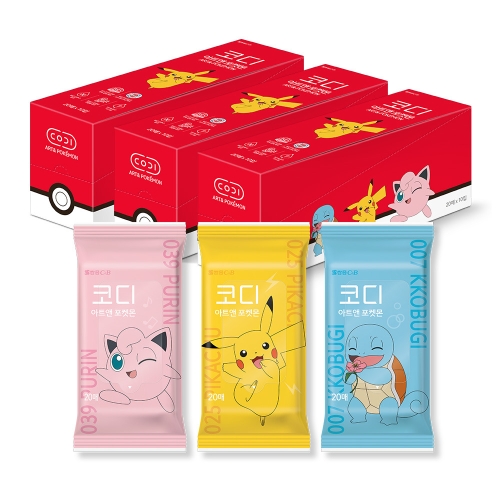 코디 아트앤 포켓몬 물티슈 리필형 20매