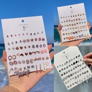 GGD 60개 귀걸이 귀걸이세트 귀걸이모음 W9E402A