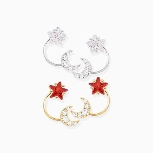 은침 엔젤 스타 앤 문 귀걸이 W0C2FF4