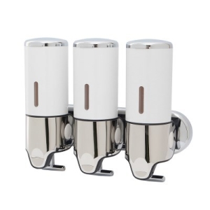 홈스토리  욕실디스펜서 3구 벽걸이 물비누 디스펜서