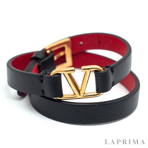 발렌티노  V로고 랩어라운드 팔찌 1W2J0C31 ZXL 0SM