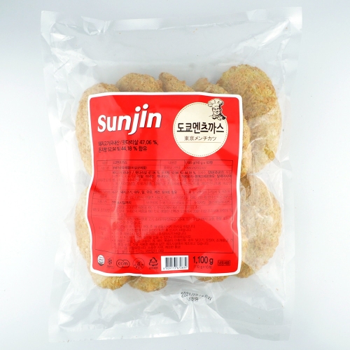 선진포크  겉은 바삭 속은 촉촉 도쿄 멘츠까스 1100g 110g x 10개입 아이스박스 멘치카츠 멘츠카츠