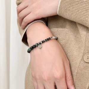 텐바이텐  그린 천연석 자개 볼 오 남녀공용 코인 팔찌