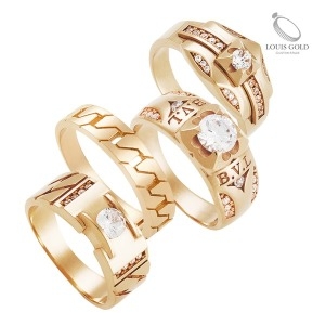 루이골드  유니크한 신상 반지 커플링 출시