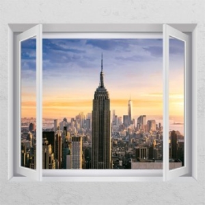꾸밈 cm777-하루가시작되는빌딩숲_창문그림액자