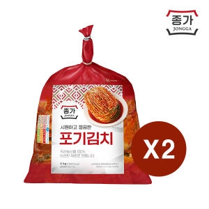 대상 종가집 시원하고 깔끔한 포기김치 4kg [2개]