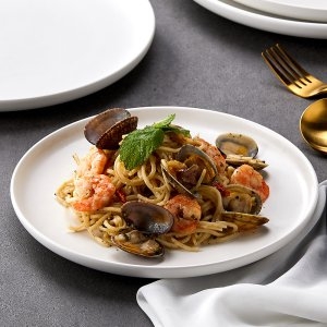 엔젤 원형 접시 5호 화이트 카페 플레이팅 디저트 스테이크 파스타 케이크 트레이 그릇