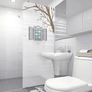 디자인수풀   샤워 윈도우 자연이 머무는 풍경과 나무 NSW08 S