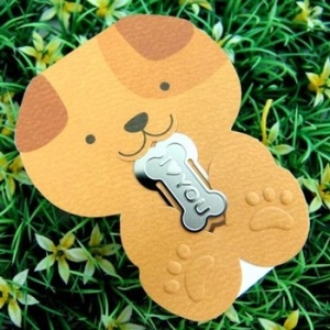 북프렌즈  미니 옆집강아지 카드-