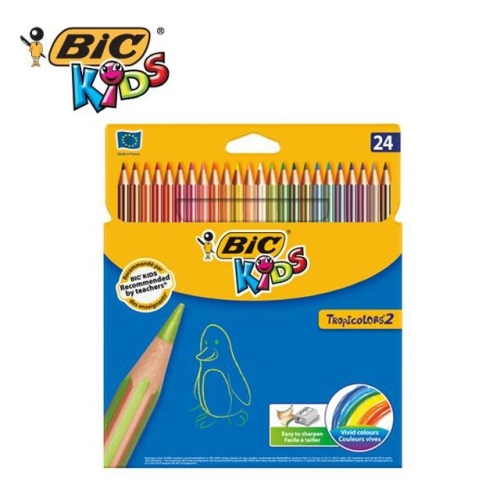 BIC  트로피컬러 스트라이프 색연필