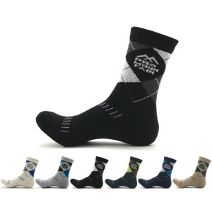 SMP스포츠  남성용 이중바닥 아가일 중목 양말 스포츠 두꺼운 골프 등산 운동 헬스 런닝 쿠션 국산