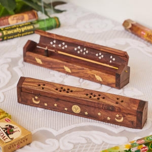 헤븐센스 미니 박스 인센스 홀더 스틱 콘 향 받침대 향통