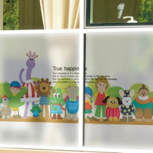 뭉키데코 고급칼라안개시트_ 츄츄파파 행복한 마을에서180x120cm BST-067