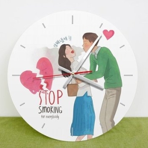 꾸밈  tp025-모두를위한금연인테리어 벽시계