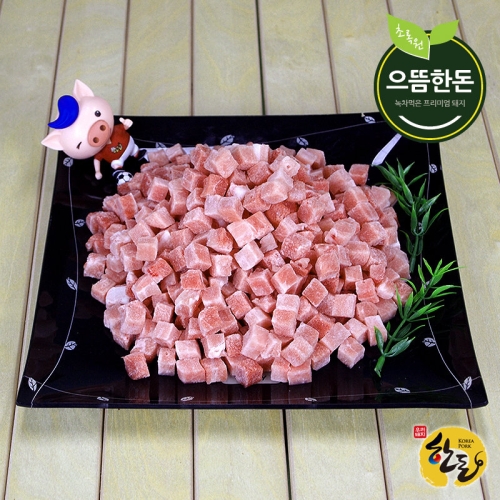 초록원  으뜸한돈 1등급 한돈 냉동 뒷다리살 카레용,짜장용 300g