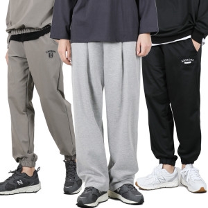 벤티브  남성 기모 융기모 후리스 트레이닝 빅사이즈4XL 조거 카고 와이드 벌룬 츄리닝 팬츠