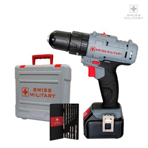 스위스밀리터리 리튬이온 18V 충전식 무선 햄머드릴 SML-1800M