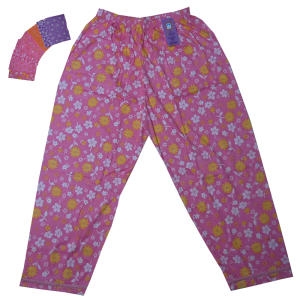 오르도아줌마할머님여성순면9부파자마잠옷바지 보라꽃1 free OWFP009오르도아줌마할머니여성순면9부파자마잠옷바지