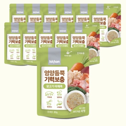 이즈칸 캣 영양듬뿍 기력보충 가쓰오 닭고기스프 80g