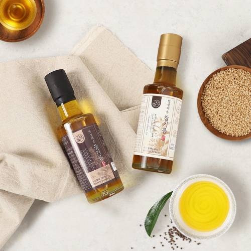 채운영농조합 햇빛고을 참기름 180ml + 들기름 180ml