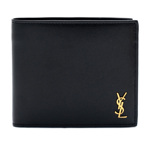 생로랑 모노그램 금장로고 반지갑_607727 02G0W 1000