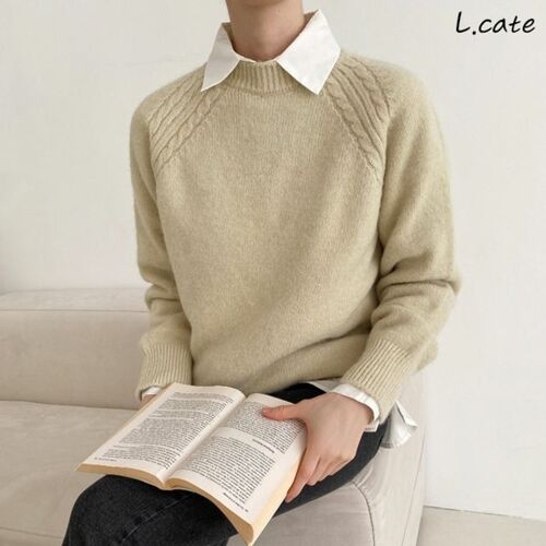 엘케이트 여성 니트 LNST077 무지 라운드넥 티셔츠 더 퍼블릭 오브 페이머스 본상품선택 더 퍼블릭 오브 페이머스 그레이_FREE