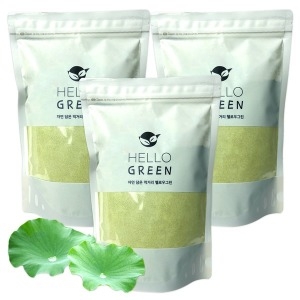 헬로우그린 국내산 연잎 분말 300gX3 팩 총900g