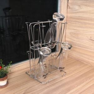 스텐팩토리  스텐 컵걸이 컵꽂이 정리대 컵건조대 2단 12P