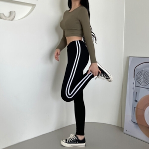 핫바 렉샤 투라인핏 안감퍼 레깅스 SD221178 Free 블랙