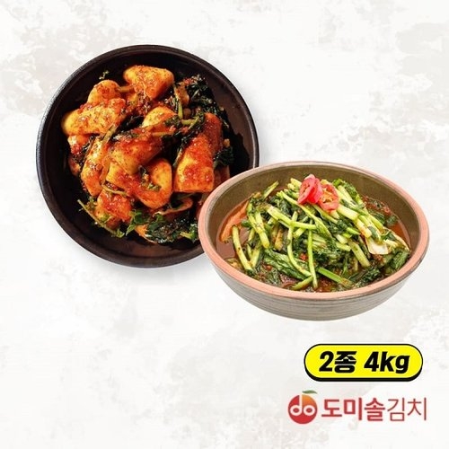 도미솔식품 도미솔김치 열무김치 2kg+총각김치 2kg