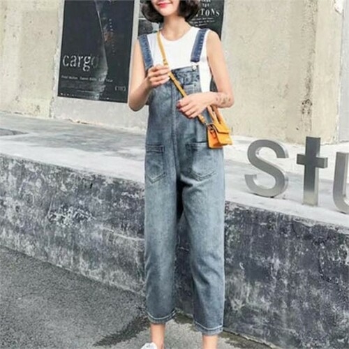 오노마 ONM 여성데님멜빵바지 1P 여자 청멜빵 점프수트 치마 8302600