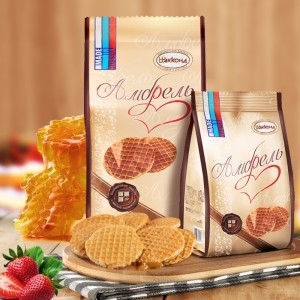 러시아 미니 카라멜 샌드 와플 비스킷 쿠키 1kg 약96입  개별포장