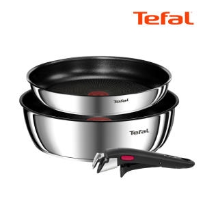테팔  매직핸즈 스테인리스스틸 에디션 전골냄비 3종 (팬22+전골냄비24+손잡이)