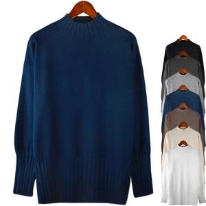 하얀비 1000원쿠폰 WR2748 부드러운 니트폴라 기본 반폴라티