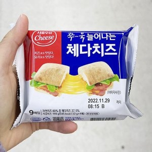 서울우유  쭈욱 늘어나는 체다치즈 9매 198g [1개]