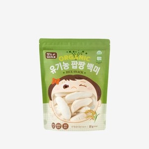 청오건강 맘스스낵 유기농 팝짱 백미 30g