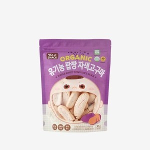 청오건강 맘스스낵 유기농 팝짱 자색고구마 30g