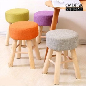 오에이데스크  oadesk  모던 원형 원목스툴 화장대의자 스톨 모던원형원목스툴
