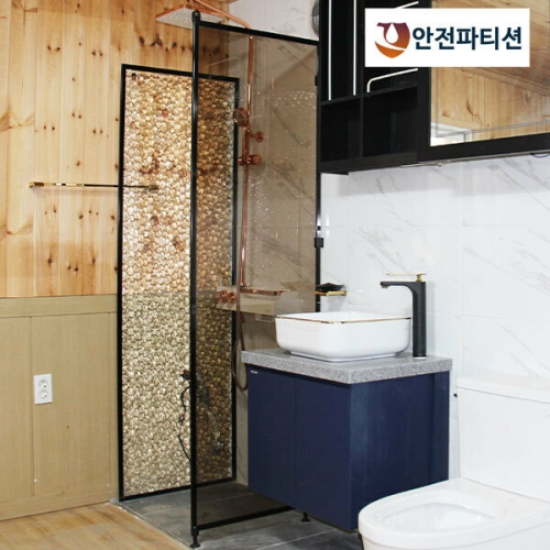 에코그린  안전파티션 AB210 브론즈 강화유리 파티션 750