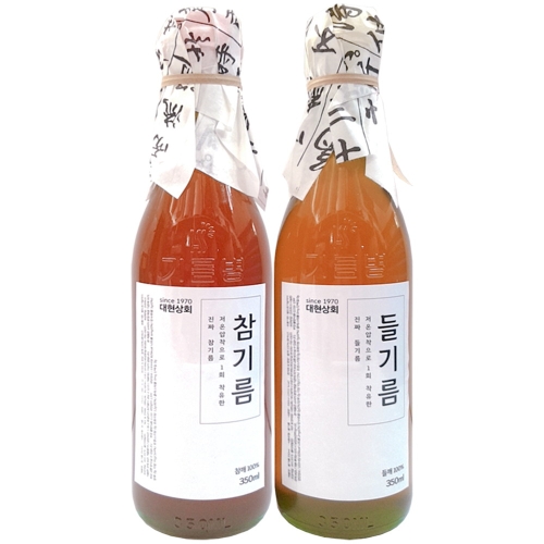 대현상회 저온압착 참기름 들기름 세트 350ml 2개 - 에누리 가격비교