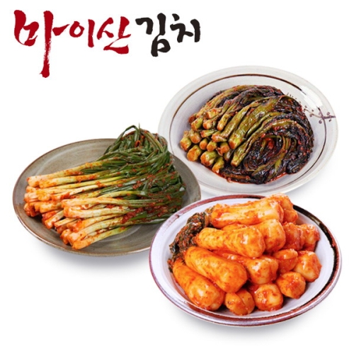한국농협김치 마이산김치 3종10호 갓김치1kg/파김치1kg/총각김치1kg