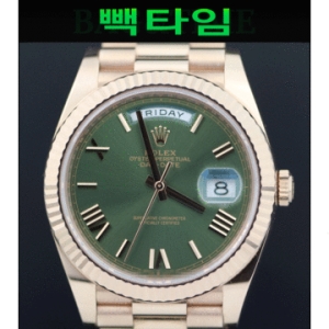 롤렉스   데이데이트 초코 와플 다이얼 228235 금통 국내백화점 구입 새