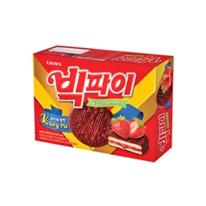 크라운제과  빅파이 딸기 324g