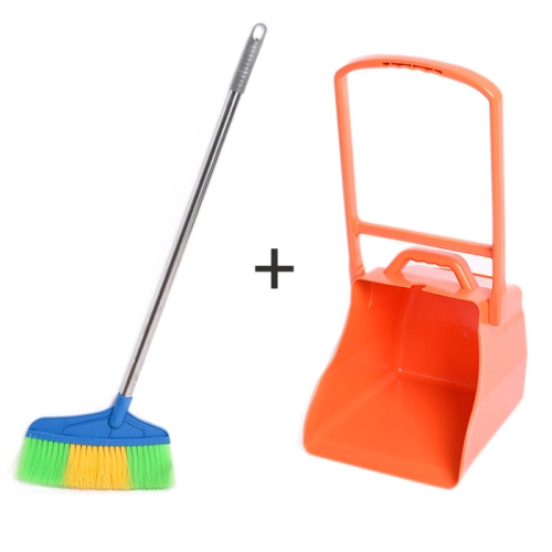 크린메이트  청소 플라스틱 빗자루 외곽 삼태기 쓰레받기 세트 물청소 베란다 실외 계단 학교