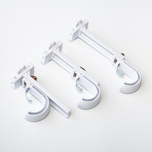 윈도우드레스 화이트 길이조절 브라켓 25mm커튼봉용/35mm커튼봉용 25mm_짧은조절 +5cm