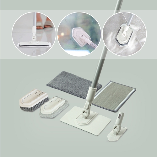 위즈맙  1초 착붙 일반물티슈부착 청소밀대 밀대걸레 최신업그레이드버전 욕실브러쉬포함 4종